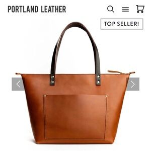 Portland Leather Goods Large Zipper Tote